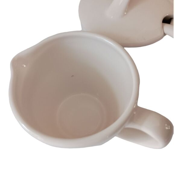 Pottery Barn Sausalito Creamer & Sugar Bowl Set With Spoon Off White Stoneware. - Picture 7 of 16